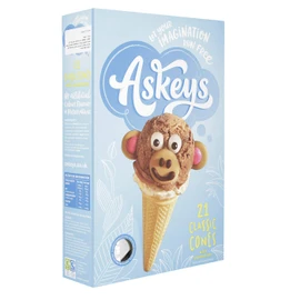Askeys Ice Cream Cones, 21 each
