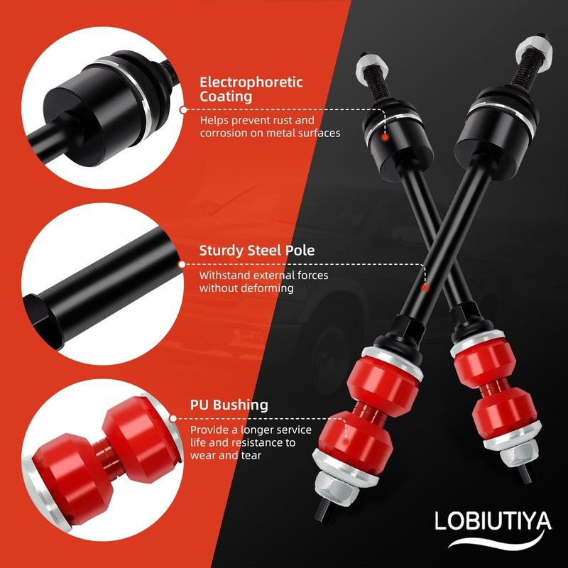 LOBIUTIYA K80894 Front Stabilizer Sway Bar End Link Kit with