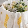 MIULEE Curtains with Yellow and White Leaves Pattern, Embroidery Curtain