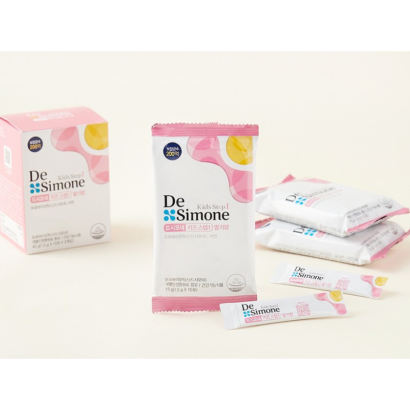 Dishimone Probiotics Kids Step 1 Strawberry Flavor 30 Packs