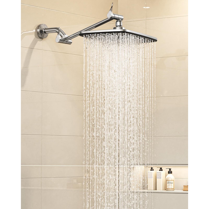 Veken 11.8" Rain Shower Head, Rectangular Rainfall Showerhead with 11"