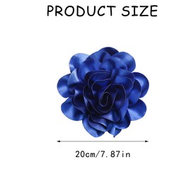 Extra Large Flower Pins for Clothes Flower Brooch Dainty Lapel Pins Flower Brooches for Women Big Flower Brooch Pin Clothes Accessories Jewelry Gifts for Women (royal blue)