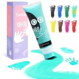 75 ml Non-Toxic Paints DIY Baby Handprint for Newborn Gift Stamp Children, Art Finger Paints for Home School (75 ml Mint Green)