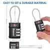4 Pack TSA Approved Luggage Locks, Combination Travel Cable Lock,