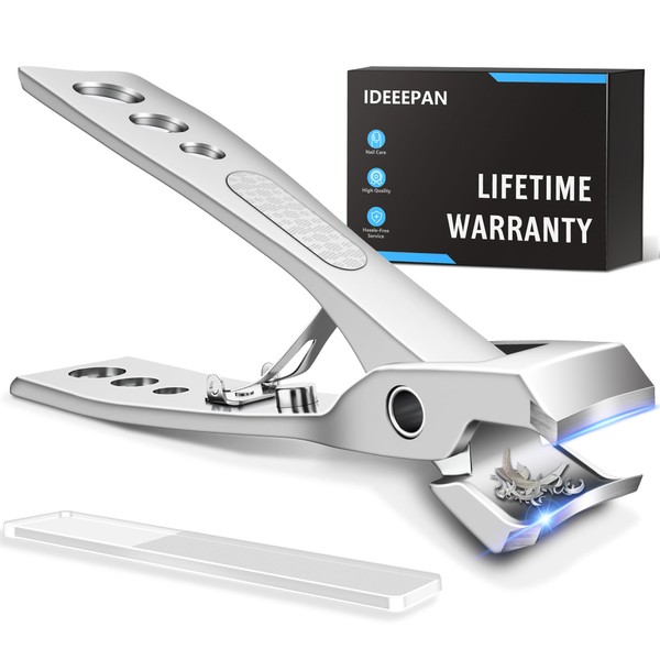 IDEEEPAN Nail Clippers for Thick Nails, Sturdy Sharp Heavy Duty