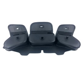 Rnvinry Motorcycle 3-Pocket Windshield Batwing Fairing Pouch Bag For 1996-2013 Harley Electra Street Glide Touring (Black)