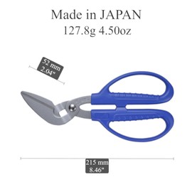 Hasegawa Knife AWH-215 Scissors, Arm Wrestler for Flat Iron Tan, Blue