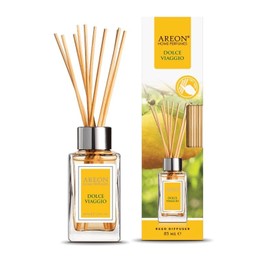 Areon Home Luxury Perfume Reed Diffuser + 10 Rattan Reeds, Dolche Viaggio 85 ml