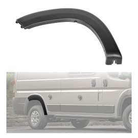 KUAFU Rear Bumper Molding Trim Fender Flare Compatible with 2019-2022 Dodge Ram ProMaster 1500 2500 3500 Wheel Flare PP Plastic Black Right Passenger Side