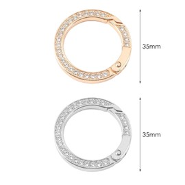 EPCDBBRT 8 Pieces Of Rhinestone Buckles, Metal Buckles, Shiny Metal Buckles, Multifunctional Metal Buckles, Keychains, Backpack Buckles, Bag Accessories