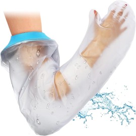 Waterproof Cast Cover, Arm Cast Cover for Shower Bath，Long Full Watertight Seal Protector for Broken Surgery Wound Burns and Arms Hands, Reusable Keeps Bandage Dry