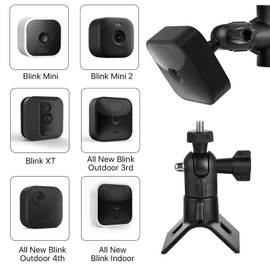 ROKOLOOM Camera Mount with Pole Mount for the Brand New Blink Outdoor (3rd/4th Generation), Blink Indoor Camera, Blink Mini, Blink XT/XT2 (Black)