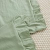 Herside Green Body Pillowcase Ruffled Fringe Design Solid Long Pillow