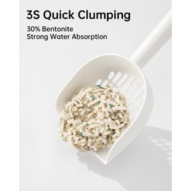 Cutepol Mixed 5-in-1 Clumping Cat Litter 15.8 lb, Odor Control and Rapid Clumping, Water Absorbent and Flushable, Dust-Free, Multi-Cat, Bentonite Tofu Cat Litter, Original, 7.9lb/Bag