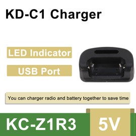 6 Packs KD-C1 Charger Base for Two Way Radio RT22 Dock with LED Indicator 5V Battery Charging for TD-M8 RT-10 Walkie Talkie Accessories
