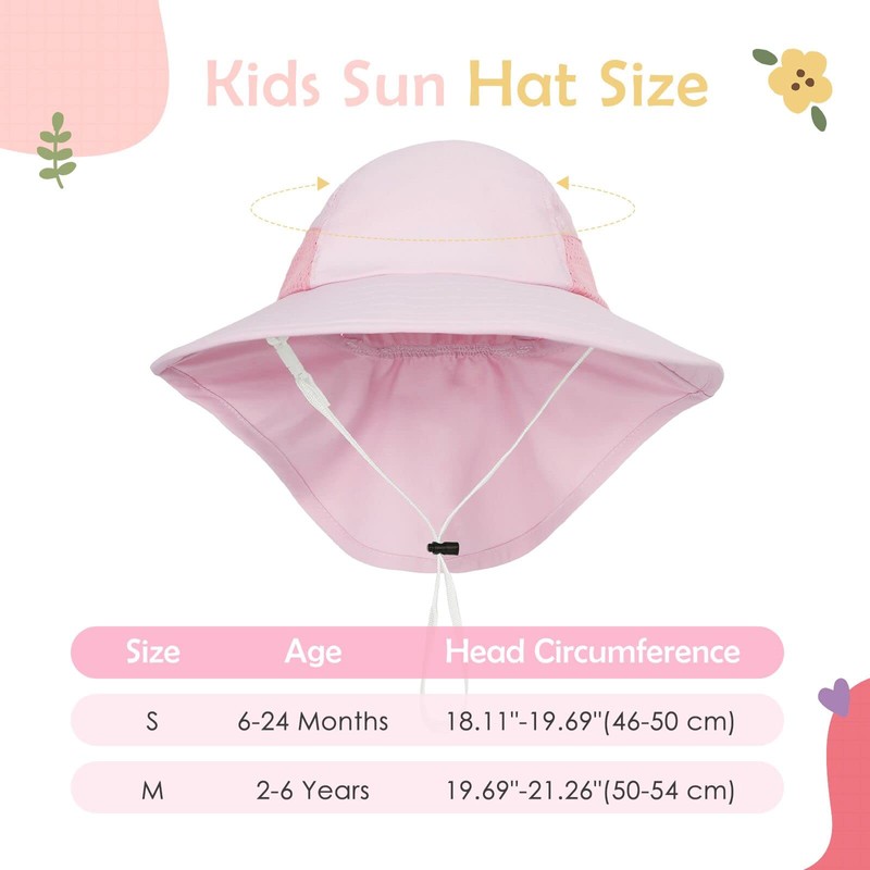 Durio Sun Hat Baby Sun Hat Children with Neck Protection