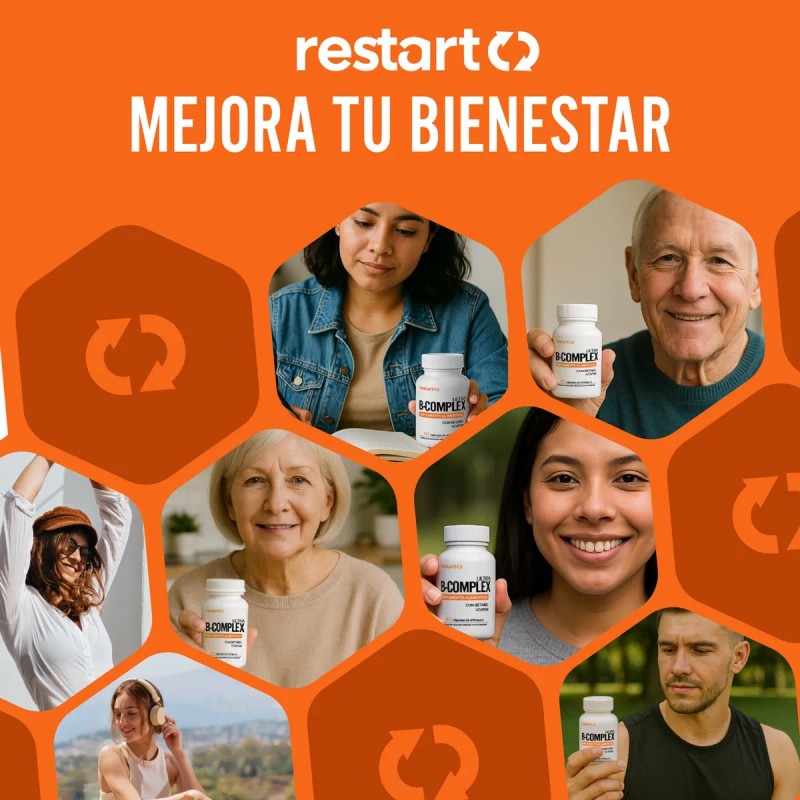Restart B-complex Completo Vitamina B12, B1, B2, B3, B5, B6,