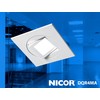 NICOR Lighting 4 inch White Square Multi-Adjustable Recessed LED Downlight,