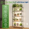 FREELICHT Plant Stand with Grow Light, 5 Tier Adjustable Plant