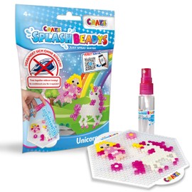 Craze Splash Beads Unicorn Set Water Beads for Children Non-Toxic Unicorn Foil Bag Water Beads Starter Pack Ironing Beads Set for Crafts 26076, Small