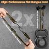 Adjustable Flat Bungee Cord with Hook, Heavy Duty Thickened &