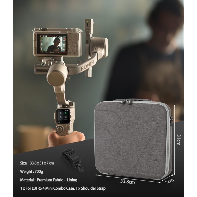 LINGHUANG for DJI RS 4 Mini Case,Gimbal Carrying Case,Portable Shoulder