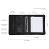 Samsill Professional Padfolio/Portfolio with Zippered Closure Case, 2 Inch Removable