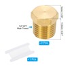 PATIKIL 1/4" NPT Male Brass Pipe Plug Fitting Set, 2Pcs