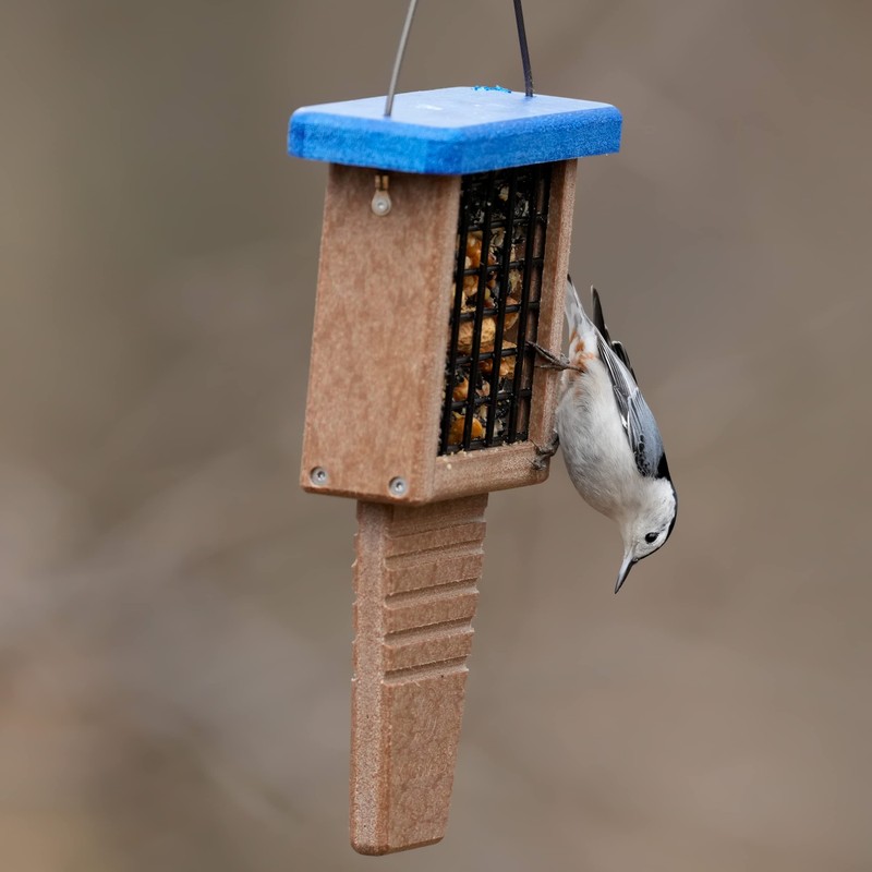 Kingsyard Recycled Plastic Suet Feeder, Tail Prop Suet Feeder for