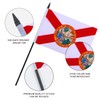 JBSJBS USA Florida Desk Flag 12" Solid Pole Deluxe Set
