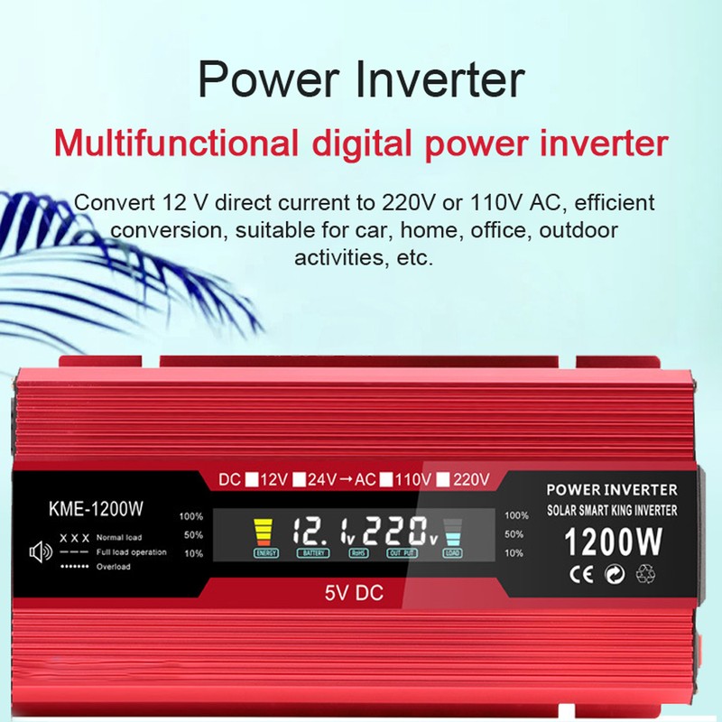 500W Car Power Inverter 12V to 110V AC Converter Solar