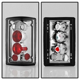 Aftermarket Replacement Euro Style Tail Light for Ford Excursion 00-06 - Econoline 95-06 - Chrome Clear