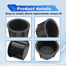 Dunviku Front Console Cup Holder Insert Compatible with T0yota 4RUNNER 2010-2021 Gear Shift Console Organizer Drink Water Cup Holder Insert Replacement Accessories Replaces OEM 66991-35030