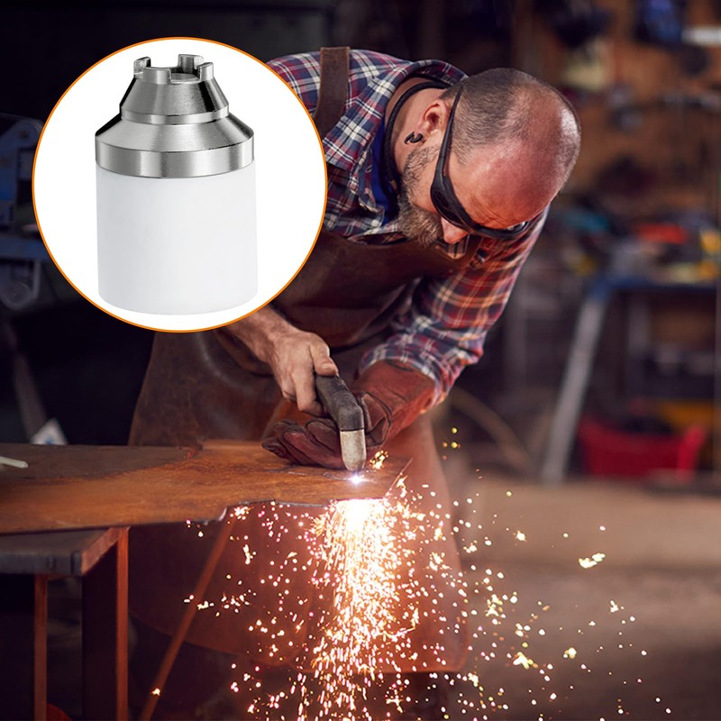 sourcing map P80 Plasma Cutting Nozzle Protective Cover, Fiberglass P80