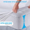 PlushDeluxe Premium Bamboo Mattress Protector – Queen Size, Waterproof, &