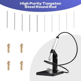 GJ FAFA Tig Welding Tungsten Electrodes Tig Welding Rod Welding Wire Filler Rod 0.5、1mm Dia 50mm Len with 4 Wedge Collet Tungsten Apdapter 15mm Tig Welding Accessories