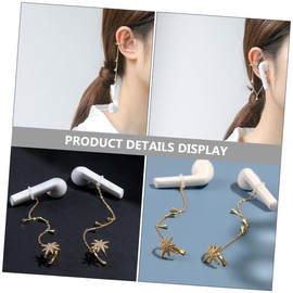 Gatuida 4pairs Wireless Earphone Lost Chain Compact Earpiece Holder for Earbuds Stylish Jewelry Accessory for Daily Use Portable and Lightweight Design Compatible Wireless Models