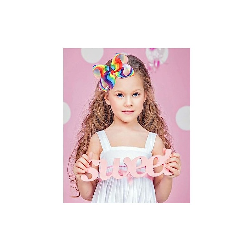 Rainbow Hair Bow Clips for Women Girls Gay Pride Day