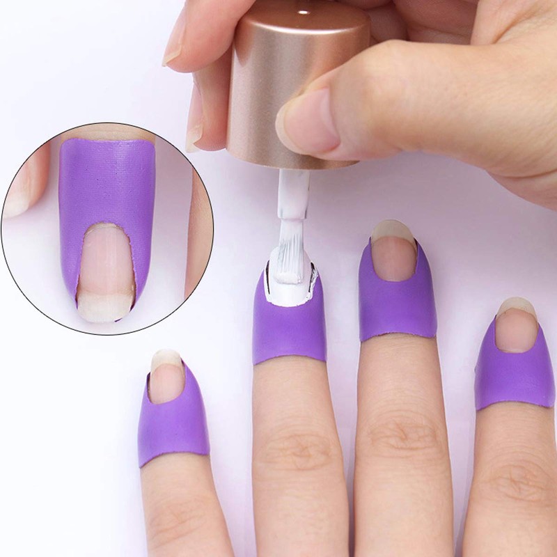 Pack of 80 Nail Polish Protector U-Shape Peel Off Tape,
