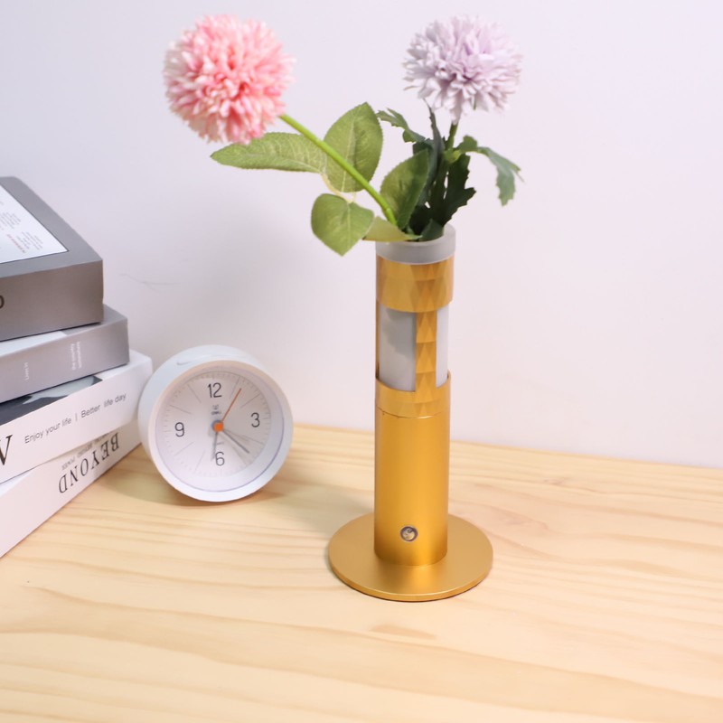 Vase Table Lamp Battery Powered USB Rechargeable Cordless Dimmable Flower