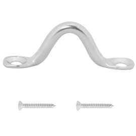 ITROLLE 12pcs Marine Eyes with Back Bow Yacht Small Puller 4MM(12 Handles + 24 Screws Set) Hardware Pull Buckle Nail U-Shape Saddle Hump Back Rope Buckle