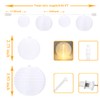 Vigdur White Lantern String Lights - Large and Small Hanging