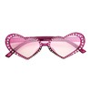Betsey Johnson Women's Glam & Glitter Sunglasses Heart, Hot Pink,