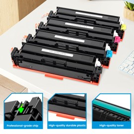 414A 414X Toner Cartridge 4 Pack with Chip Compatible for Color Laserjet Pro MFP M479fdw M479fdn M479dw for Use in Pro M454dw M454dn M479 M454 Printer Ink High Yield,Cyan Yellow Magenta Black
