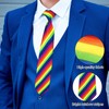 JDNFKG 1 Regenbogen Gestreifte Krawatte Und 1 Fliege, Party -Kleidungszubehör,