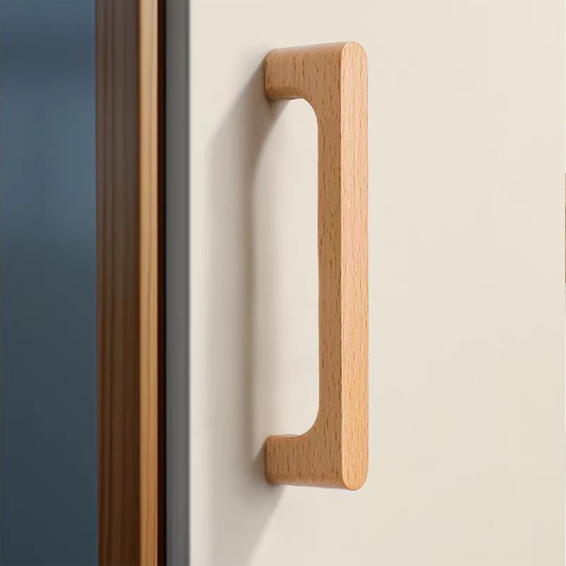 KOVNISE 2 PCS Cabinet Pulls Solid Wood Pulls Beech Original