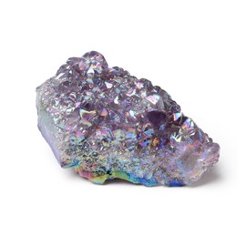 Sahoottie Titanium Coated Amethyst Druze Crystals Druze Geode Gemstone Natural Raw Stone Energy Irregular Reiki Decoration