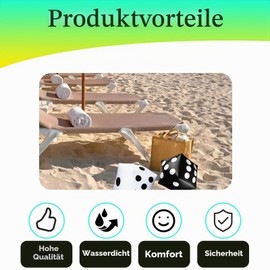Set of 2 Inflatable Dice Set, 30 cm Black and White Dice for Party Games, Large Dice Toy for Outdoor and Team Building
