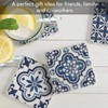 Thirstystone Blue & White Assorted Tumbled Tile Stone Coasters with
