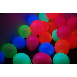 DirectGlow UV Neon Fluorescent Blacklight Reactive Glow Party Balloons (10)